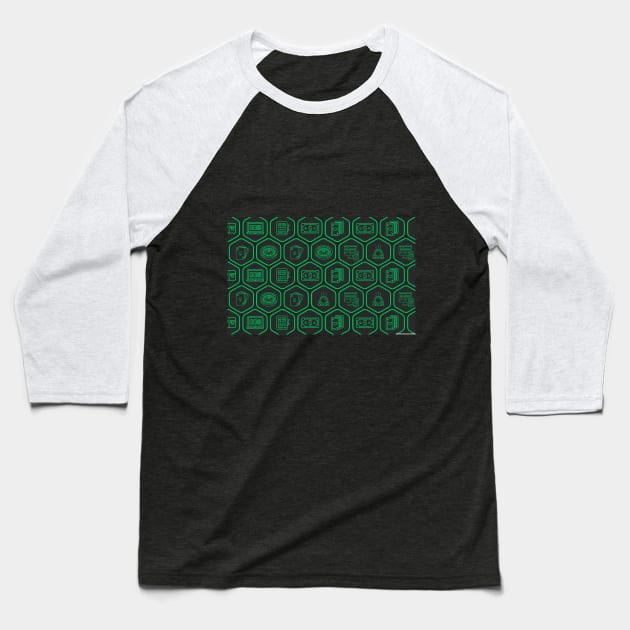 Money & Cards Baseball T-Shirt by Belgische Casino HEX Design